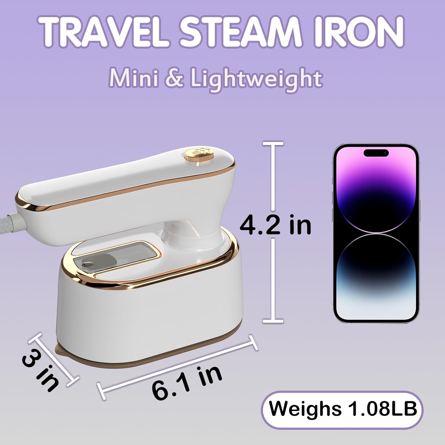 Compact Travel Steamer Iron