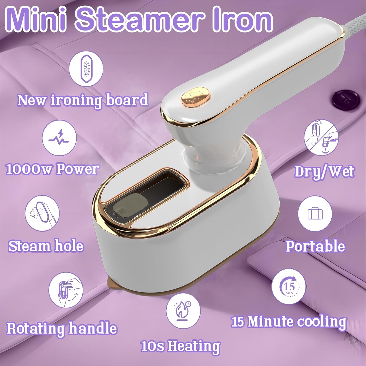 Compact Travel Steamer Iron